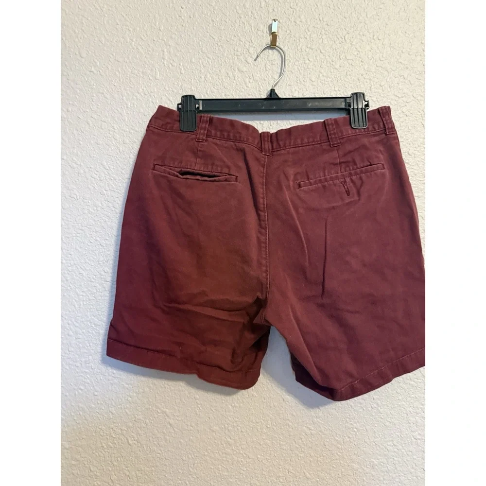J.CREW Men's Mercantile Flex Shorts Maroon, Size 33, Excellent Condition